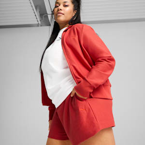 Premium Essentials A-Line Women's 4" Jacquard Shorts, Red Fire, extralarge